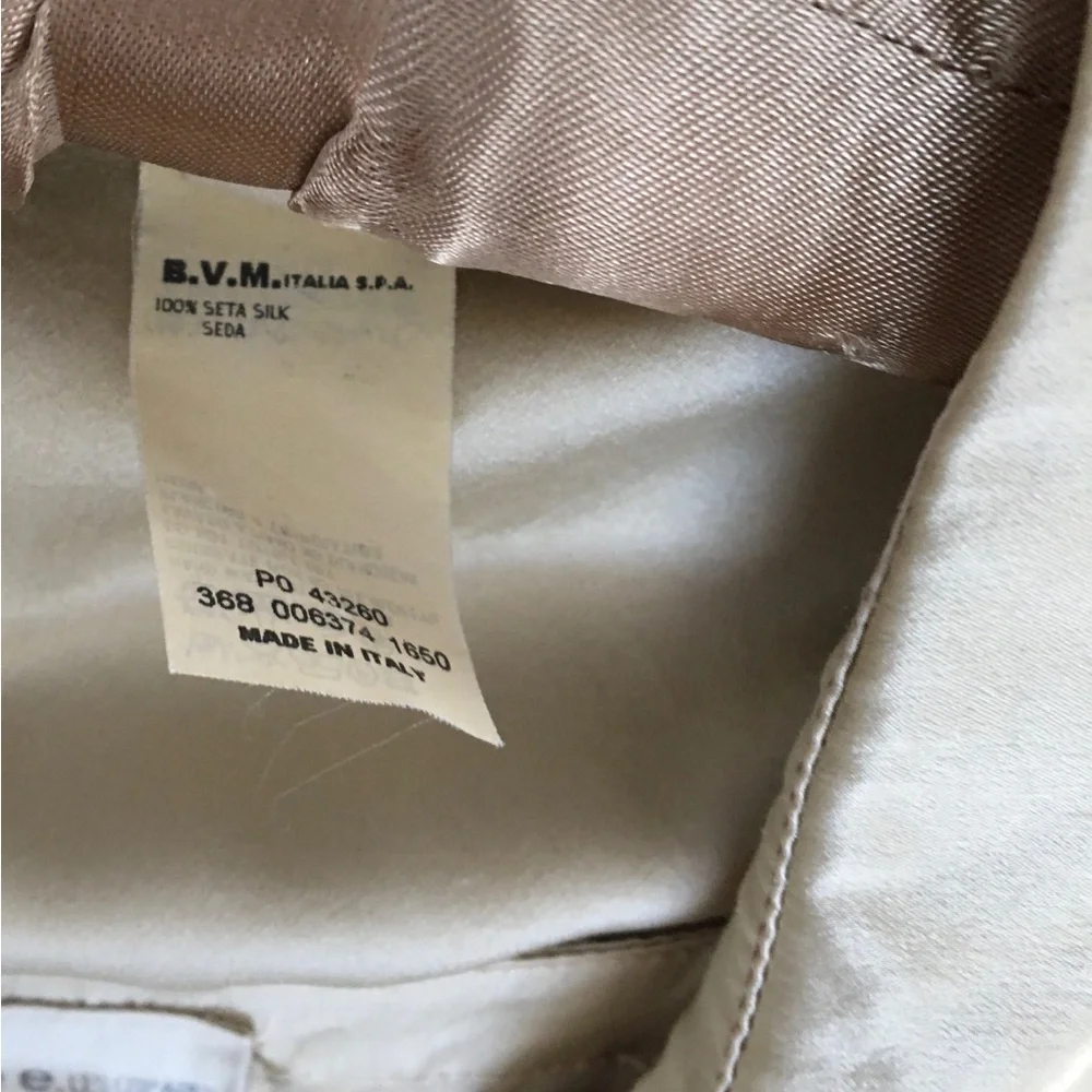 Blue Les Copains Champagne Silk Gown and Coat - Picture 9 of 13